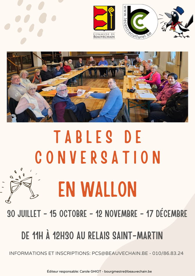 Tables de conversation en Wallon(6)