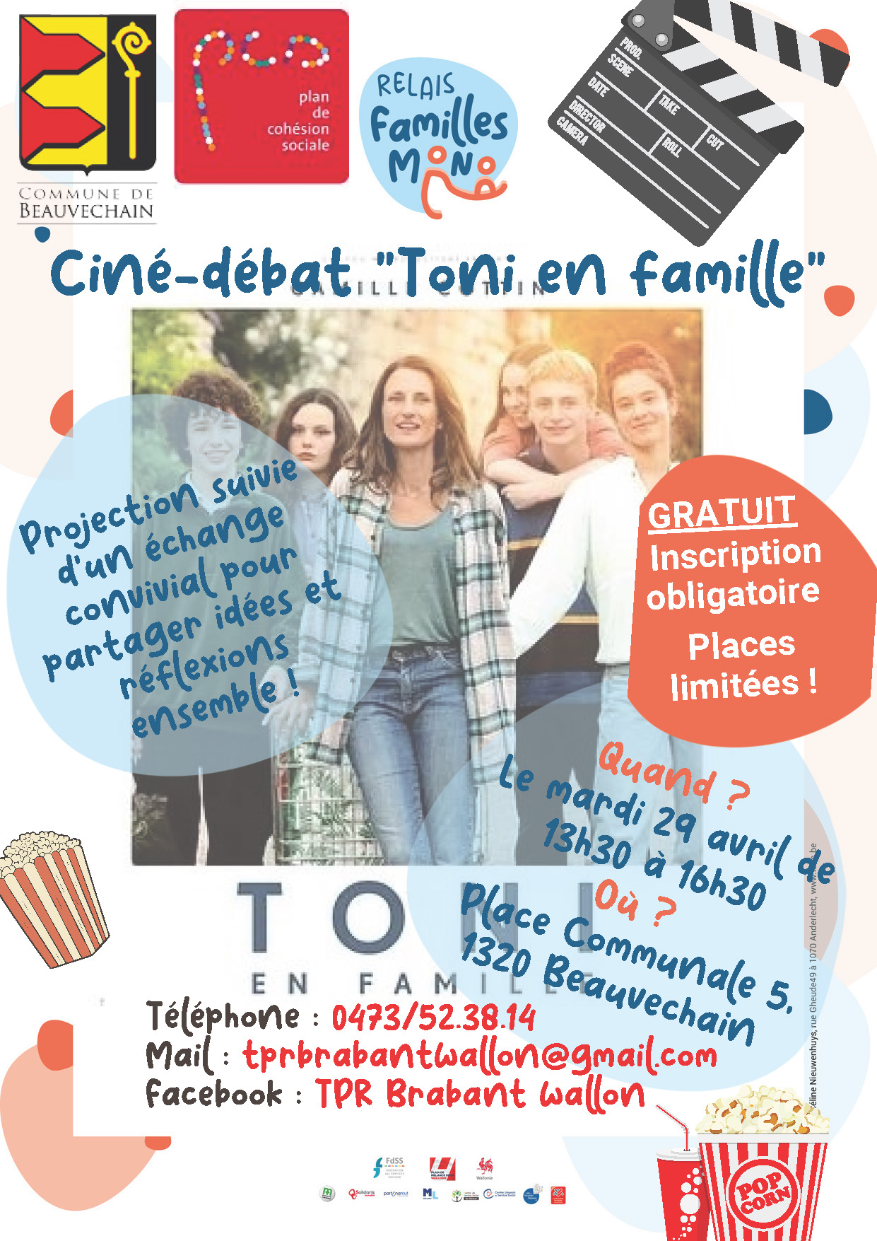 Affiche toni en famille 29.04 beauvechain